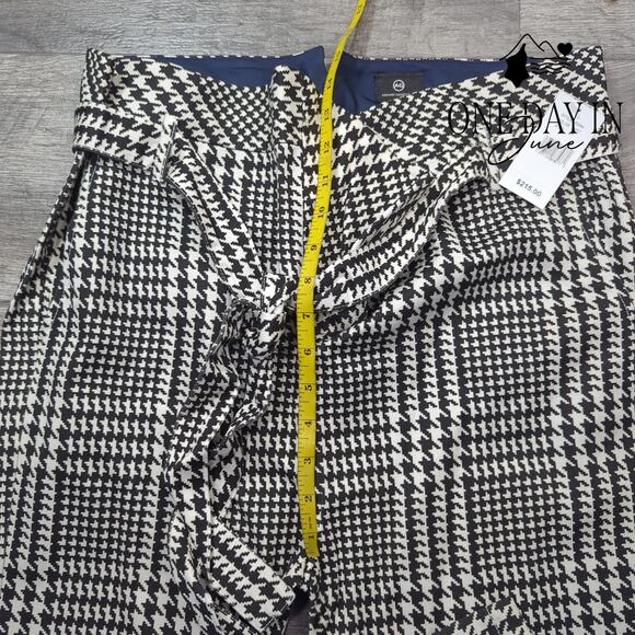 Adriano Goldschmied Lettuce Edge Houndstooth Print Pants Size 27 (4) - Picture 4 of 6